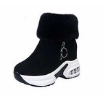 Bottes de neige hautes pour femmes - marque - modèle - chaudes et antidérapantes - lacets Bottes de neige hautes pour femmes - marque - modèle - chaudes et antidérapantes - lacets