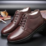 Bottes de neige pour homme funmoon - jaune kaki - chaussures chaudes dhiver en peluche de mode