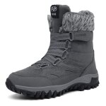 Bottes de neige pour hommes - gris - chaussures de coton chaudes et veloutes pour lalpinisme extrieur ...