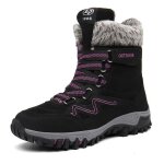 Bottes de neige pour hommes - rouge noir - haute - adulte - chaussures en viscose