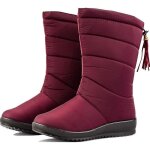 Bottes de neige imperm�ables pour femmes - rouge - l�ger antid�rapant chaud - ski montagne