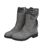 Bottes de neige mi - mollet pour femmes chaudes � la mode automne et hiver gris