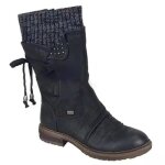 Bottes de neige mi - mollet pour femmes funmoon - noir - talon carré - fermeture à zip Bottes de neige mi - mollet pour femmes funmoon - noir - talon carré - fermeture à zip
