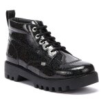 Bottes - kickers - kizziie hi - cuir verni paillet - semelle paisse 36 cm - boucle au talon