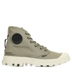 Bottes - palladium - pampa hi htg supply - kaki - coton bio - lacets
