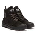 Bottes palladium pampa hi zip wl w pour femmes en cuir noir - eu 35. 5
