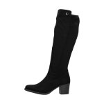Botte plate - rieker - minato - cuir - noir - zip - femme