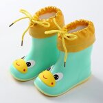 Bottes de pluie en caoutchouc pour enfants - ecelen - impermables et antidrapantes - vert - haute