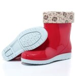 Bottes de pluie - zgeer - rouge - caoutchouc - antidrapantes - tanches
