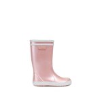 Bottes de pluie enfant - aigle - lolly irrise 2 - perle - rose - caoutchouc - basse