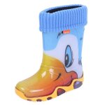 Bottes de pluie enfant - demar - motif canard - bleu / jaune - pvc durable