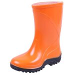 Bottes de pluie enfant kolmax - orange - a lastique - antidrapantes