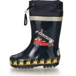 Bottes de pluie enfant playshoes fire brigade - caoutchouc naturel - r�flecteurs de s�curit�