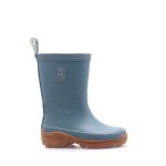Bottes de pluie enfant rouchette clean bleu - doublure coton bio gots semelle auto - nettoyante (32 / ...