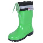Bottes de pluie enfant vertes lemigo - pvc de qualit suprieure - lments rflchissants