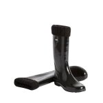 Bottes de pluie femme aigle eliosa winter - noir - haute - caoutchouc - doublure chaude �co - responsable ...