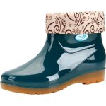 Bottes de pluie femme chaussures plates antidrapantes  bout rond pour femmes impermables galoches ...