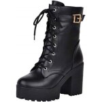 Bottes de pluie fille en cuir noir - redfoot boots - talon compensé - femme Bottes de pluie fille en cuir noir - redfoot boots - talon compensé - femme