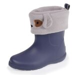Isotoner bottes de pluie avec chaussette amovible marine garon