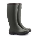 Bottes de pluie - rouchette - veneur - kaki - homme - haute - caoutchouc