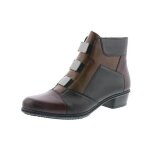 Bottes - rieker - y0764 - cuir - noir - talon compens 2 cm