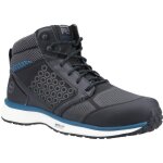 Bottes de scurit timberland pro reaxion mid composite unisexes - cuir - noir / bleu - lacets