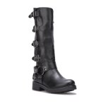 La modeuse - bottes cuissardes - bottes en simili avec multiples brides  boucles mtalliques. modle ...