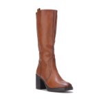 La modeuse - bottes cuissardes - bottes en simili dotes dun talon et un bout carrs. modle avec surpiqres ...