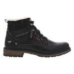 Bottes talon dcroch bas mustang shoes noir - cuir - zip - tige moyenne - femme