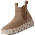 Bottes - tamaris - 1 - 25403 - 43 / 341 - marron - daim - nubuck - talon compens 4cm