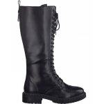 Bottes tamaris 1 - 25606 - 27 001 noir femme - plat - moyenne - cuir - lacets