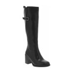 Bottes - tamaris - noires - cuir et autres matriaux - talon dcroch haut - 8 cm