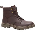 Botte tendance homme - caterpillar - practitioner mid - cuir - lacets - semelle en caoutchouc