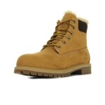 Bottes timberland 6 premium wp shearling wheat - enfant - haute - marron - lacets - unisexe
