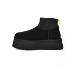 Bottes ugg australian w classic mini dipper - noir - femme - cuir - basse