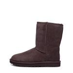 Botte ugg classic short ii - marron - tige en cuir sude et en peau de mouton double face