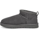 Bottes ugg classic ultra mini - femme - cuir - gris