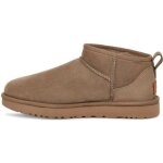 Bottes ugg classic ultra mini - marron - tige en cuir sude - doublure en peau de mouton