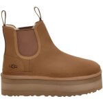 Bottes ugg neumel platform chelsea chtaigne - femme - daim - nubuck - plateforme 5cm