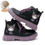 Bottes - vitata - kuromi - noir - cuir synthtique - zip latral - enfant