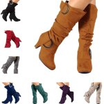 Bottes - vitata - marron - talon pais - cuir artificiel - bout rond