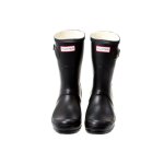 Hunter original short bottes en caoutchouc pour femmes noires