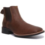 Bottes western en cuir ariat booker pour homme - tan - fermeture �lastique - semelle matelass�e