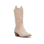Bottes santiags en sudine  broderie sur la tige. dotes de deux languettes dcoratives en haut. pour ...