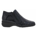 Bottes zippes rieker femme bleu marine - hauteur de talon 4cm - tige 7cm - fermeture  double zip