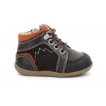 Bottillons bins mountain - kickers - garon - marron fonce - lacets - enfant