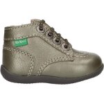 Bottillon en cuir gris pour fille - kickers - basse - semelle antidérapante et coussinée Bottillon en cuir gris pour fille - kickers - basse - semelle antidérapante et coussinée