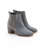 Bottillon - damart - boots style western - cuir - gris moyen - talon large 5cm