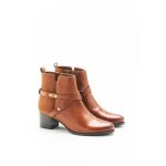 Damart - bottines bi - mati�res - caramel