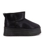 Bottines - burton of london - edwige - fourres - brillantes - noir